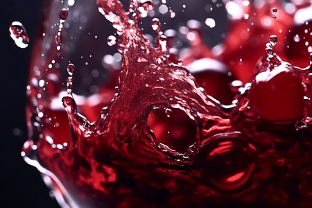 可口的液体红酒图片