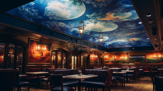 梦幻的欧洲古典餐厅图片