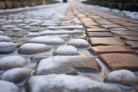 户外的鹅卵石道路图片