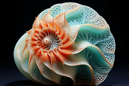 迷离纹理的贝壳艺术品图片