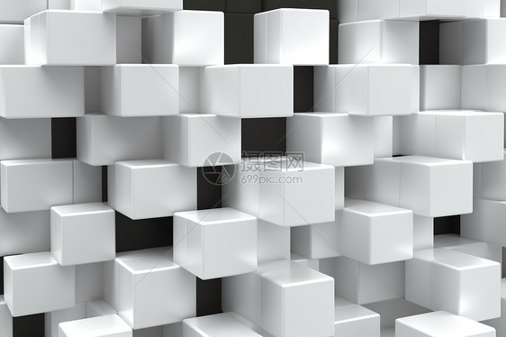 建造的纯白色方块图片