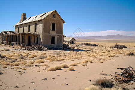 沙漠里的无人区图片