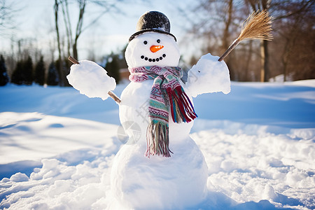 快乐的小雪人背景图片