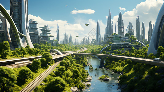 未来城市建筑技术感图片