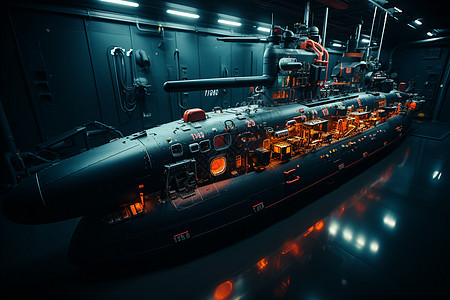 幽闭空间中的潜艇图片