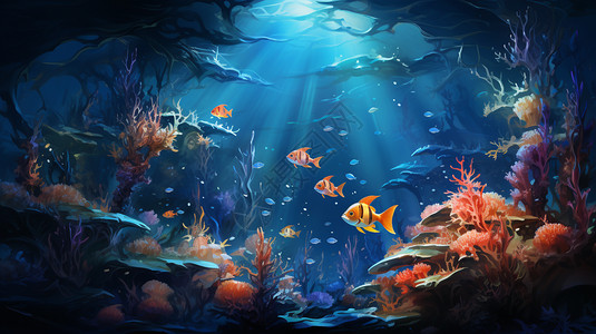 海底缤纷的鱼图片