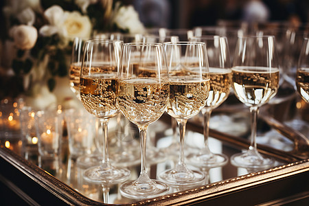 婚礼上的香槟酒图片