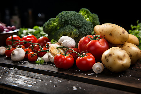西红柿和西蓝花蔬菜图片