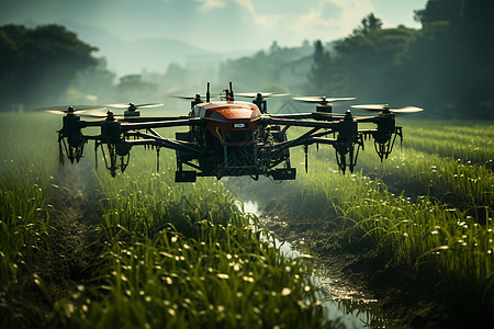 大型无人机无人接农业作业背景