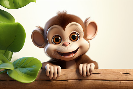 可爱猴子活泼的猴子设计图片