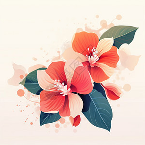 素雅的海棠花插图图片