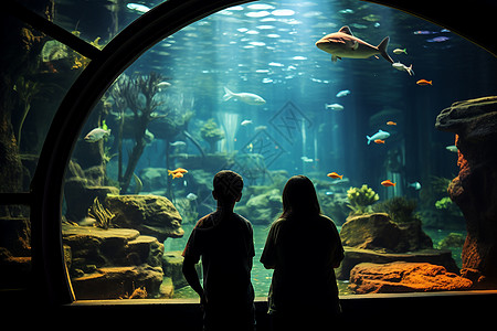 水族馆游荡的鱼图片