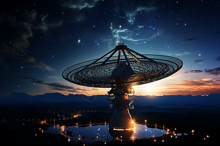 天文学雷达发射塔背景图片