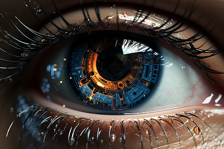 眼睛与科技的融合图片