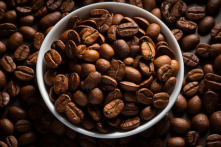 对称感的咖啡豆图片