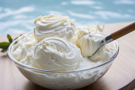 夏天凉爽的冰淇淋背景图片