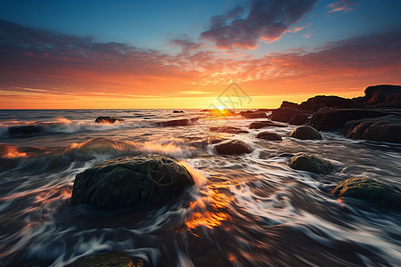 美丽的夏季海平线景观图片