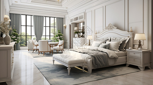 优雅欧式家具卧室图片