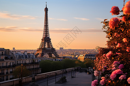 缤纷浪漫的巴黎景观图片