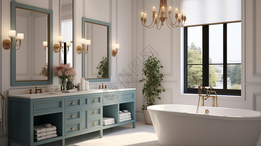 美式风格浴室柜图片