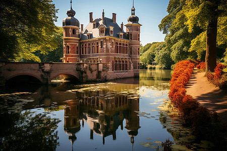 欧洲建筑城堡的美丽景观图片