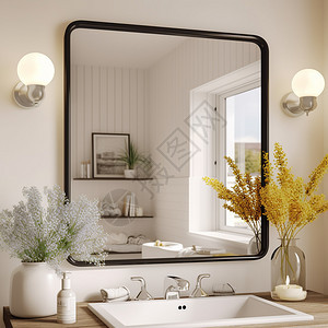 浴室大理石洗手台背景图片