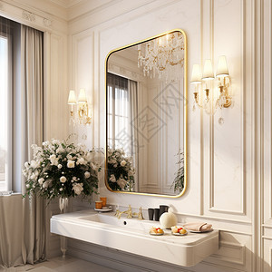 美式风格浴室背景图片