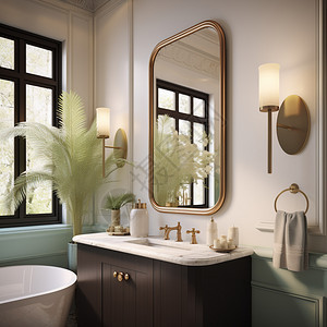 美式现代浴室图片