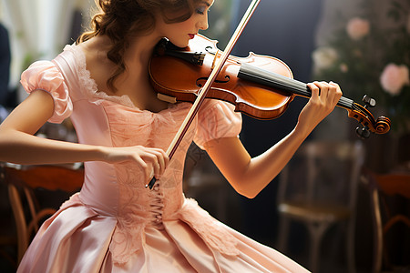 优雅的小提琴手图片
