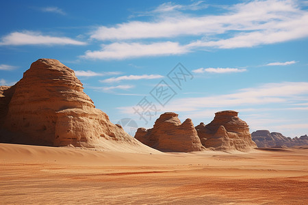 沙漠天空特殊的地貌背景