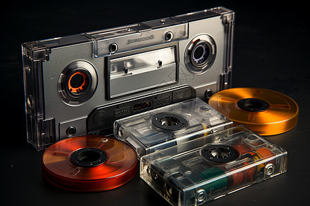 旧磁带与CD盒图片