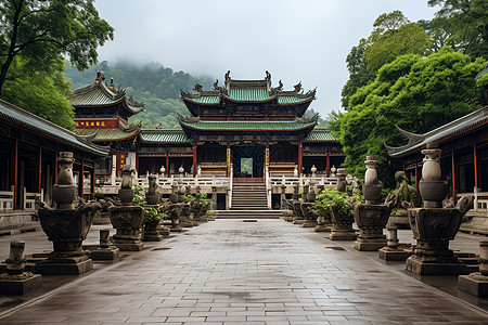 南普陀寺庙建筑风景背景