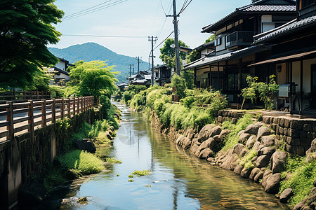 恬静乡村背景图片