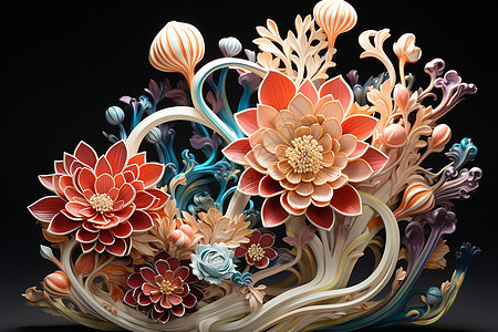 美丽的3D花海艺术品图片