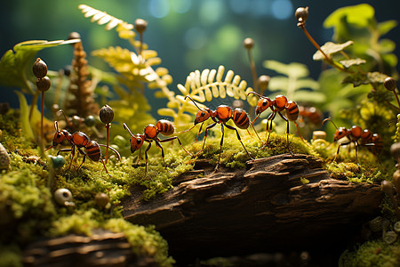 小蚂蚁和植物图片