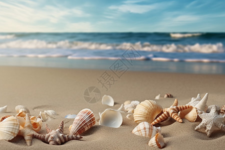 大海边的贝壳图片