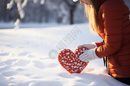 窗外浪漫的雪景图片