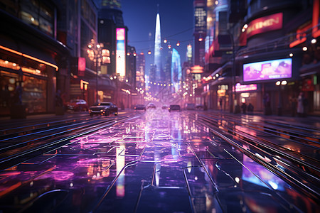 科幻虚拟的城市图片