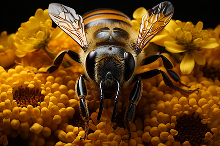 花上的蜜蜂背景图片