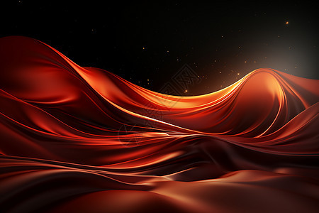红色波浪中的艺术之光图片