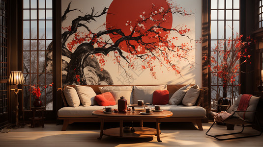 中式风格客厅中式风格的客厅设计背景
