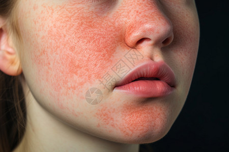 女人皮肤上的炎症图片