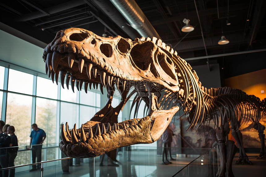 科学博物馆的恐龙骨架图片