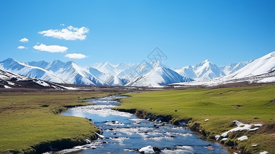 红军过雪山小河流淌过草原背景