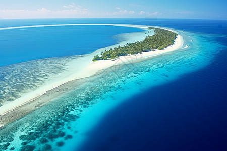 马尔代夫海景碧蓝的马尔代夫背景