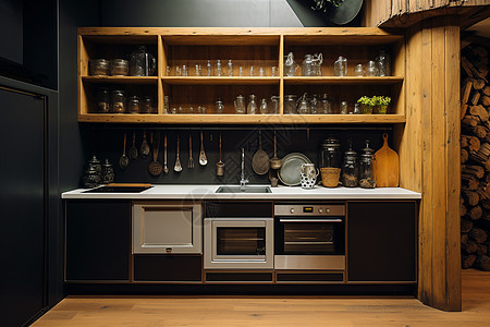 现代化厨房装修场景图片