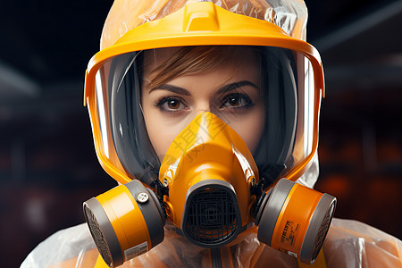 化学安全防护面罩背景图片