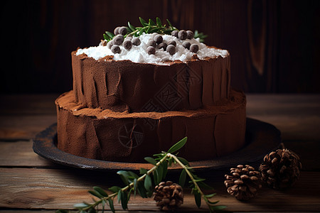 甜品店的巧克力蛋糕图片