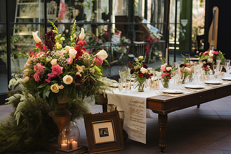 浪漫的宴会餐桌布置图片
