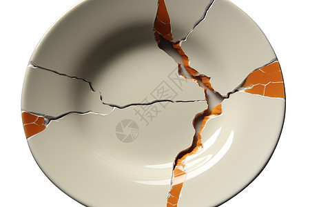陶瓷盘子的裂痕图片